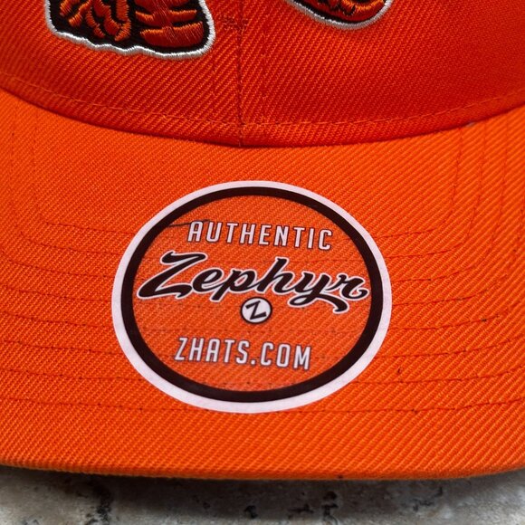 Zephyr FAMU Rattlers Hat Orange Snapback Cap Embroidered Logo NWT - Picture 4 of 11